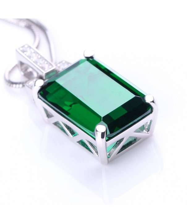 ANGG Emerald Necklace Pendant Sterling