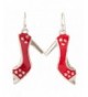 Artisan Owl Enamel Stiletto Earrings