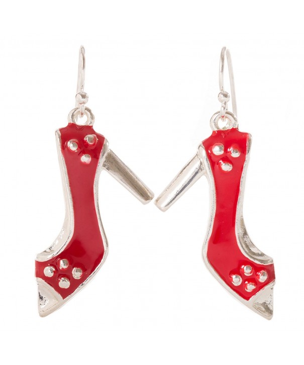 Artisan Owl Enamel Stiletto Earrings