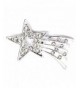 PinMarts Silver Plated Rhinestone Shooting