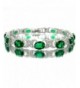 Emerald Color Silver Bracelet BC438