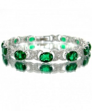 Emerald Color Silver Bracelet BC438