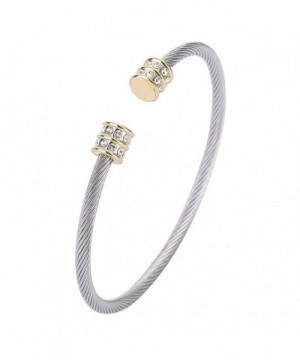 Twisted Bangle Stainless Steel Bracelet