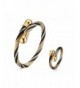 Stainless Steel Twisted Bangle Bracelets