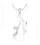 Sterling Zirconia Holding Pendant Necklace