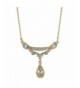 Downton Abbey Gold Tone Teardrop Necklace