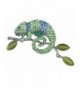 Alilang Peridot Colored Rhinestone Chameleon