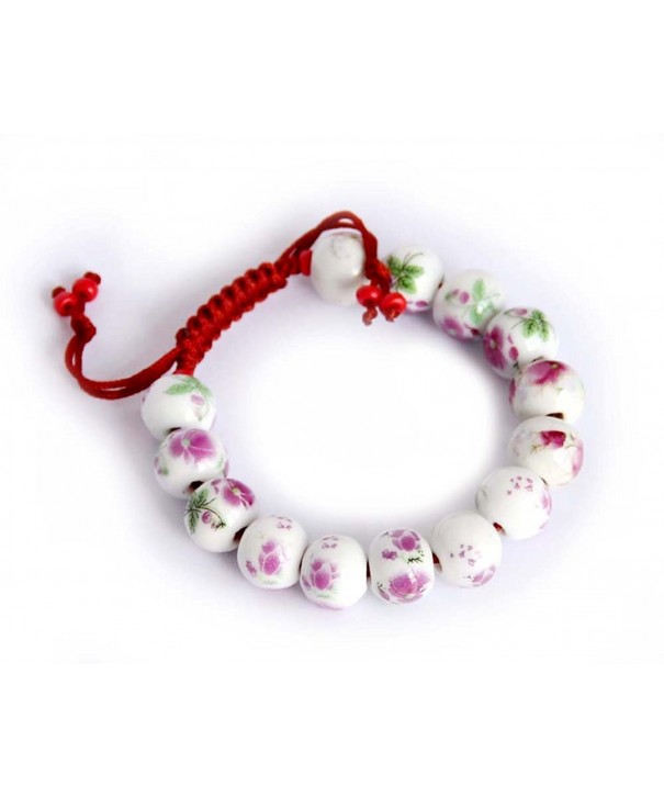 Vintage Style Porcelain Buddhist Bracelet