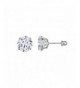 Superbright Basket Setting Screwback Earrings