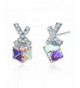 SBLING Platinum Plated Earrings Swarovski Crystals