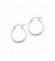 Diamond Polished Sterling Silver Hoops