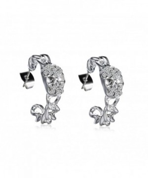 Rinhoo Punk Skull Rhinestone Earring