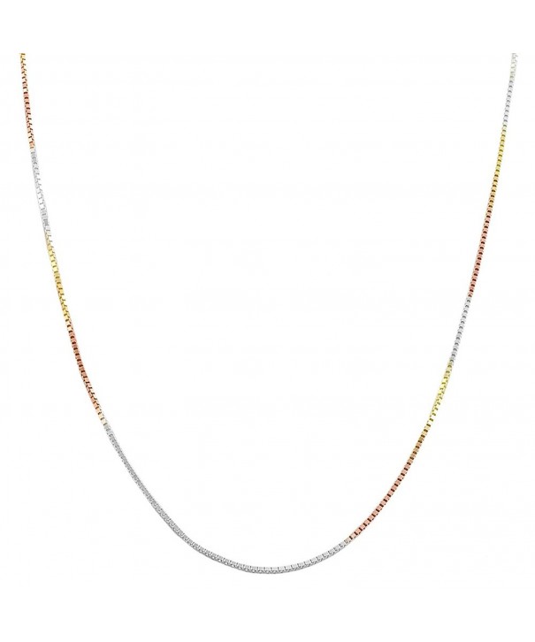 Tricolor Sterling Silver Venetian Necklace