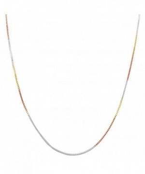 Tricolor Sterling Silver Venetian Necklace