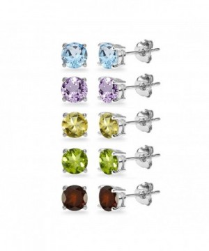 Sterling Amethyst Citrine Peridot Earrings