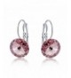 Crystal Leverback Earrings Swarovski Crystals