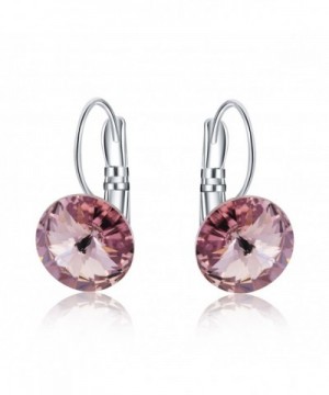 Crystal Leverback Earrings Swarovski Crystals