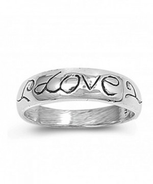 Love Polished Thumb Sterling Silver