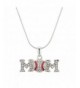 Baseball Mom Pendant Necklace Crystal