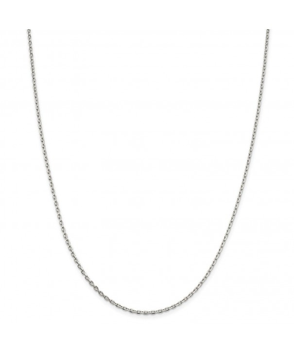 Sterling Silver Beveled Cable Necklace