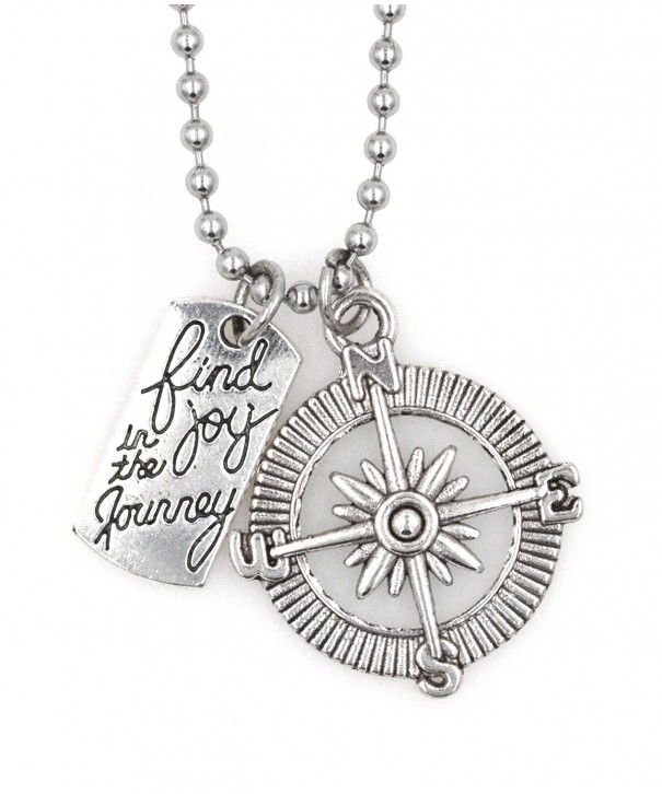 2 4mm Stainless Necklace Journey Compass