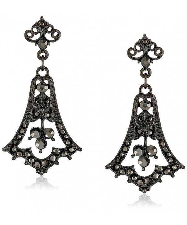 Downton Abbey Edwardian Hematite Earrings