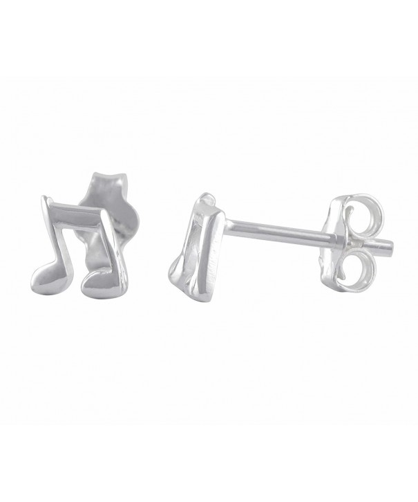 Sterling Silver Music Note Earrings