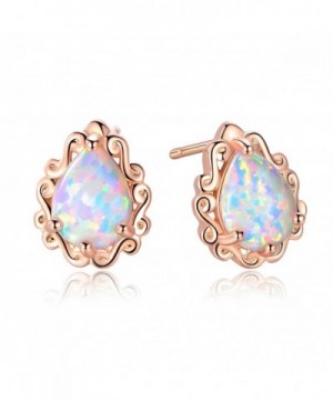 GEMSME Created Teardrop Earrings rose gold plated base