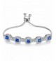 Caperci Cushion Sapphire Adjustable Bracelet