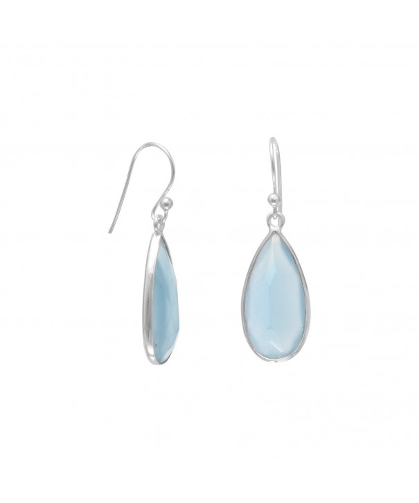 Chalcedony Shape Sterling Silver Earrings