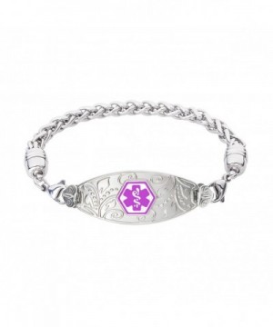 Divoti Engraved Filigree Stainless Purple 7 5