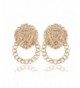 Alilang Golden Venetian Etched Earrings
