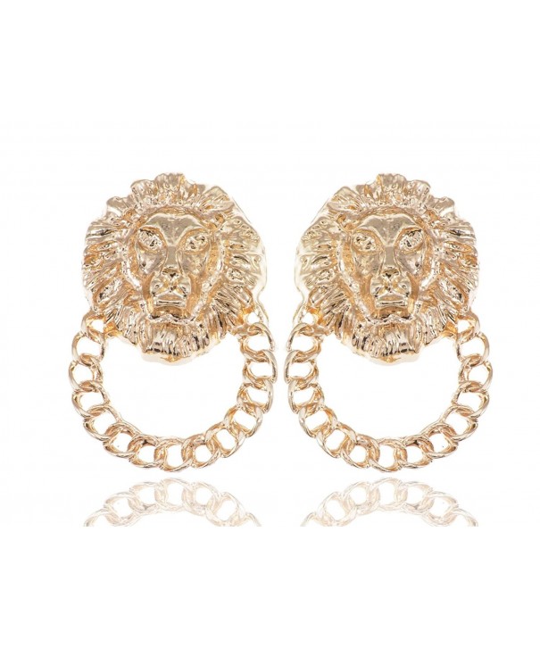 Alilang Golden Venetian Etched Earrings