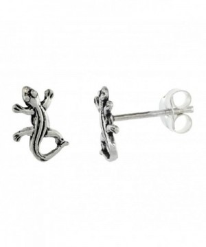 Tiny Sterling Silver Lizard Earrings