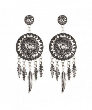 17KM Catcher Vintage Feather Earrings