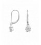 Rhodium Sterling Brilliant Leverback Earrings