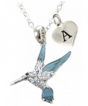Hummingbird Necklace Jewelry Initial available