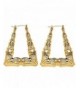 Hollow Casting Triangular Bamboo Earrings
