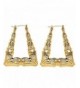 Hollow Casting Triangular Bamboo Earrings