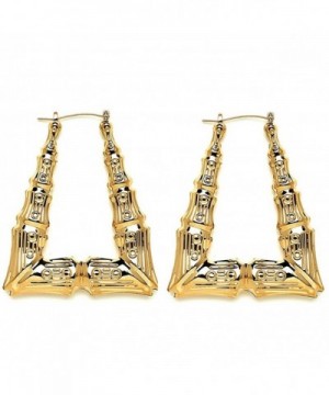 Hollow Casting Triangular Bamboo Earrings