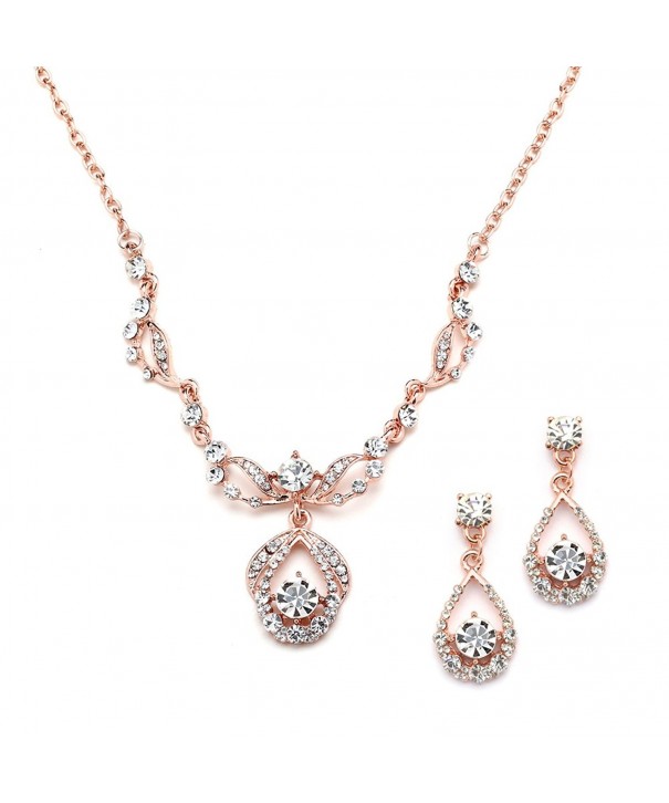 Mariell Vintage Crystal Necklace Earrings