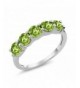 Peridot Sterling Silver 5 Stone Womens