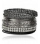 Lux Accessories Gunmetal Bracelet Textured