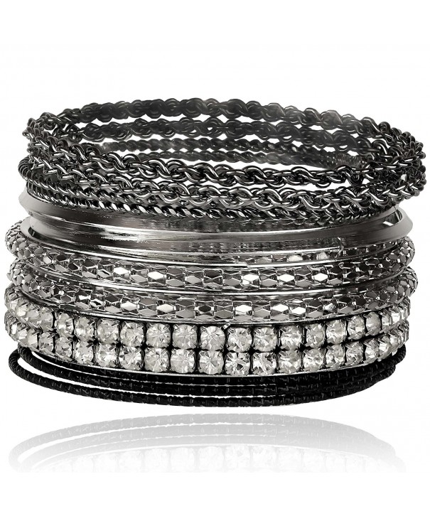 Lux Accessories Gunmetal Bracelet Textured