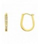 Plated Brass Channel set Huggy Earrings