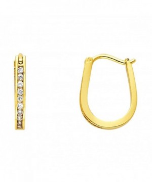 Plated Brass Channel set Huggy Earrings