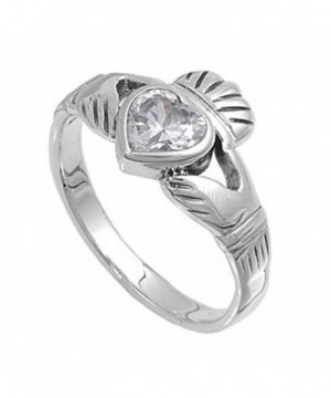 Sterling Zirconia Friendship Claddagh Available