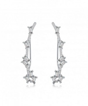 Mevecco Crawler Climber Earrings Jewelry 01 Silver