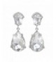 EVER FAITH Silver Tone Teardrop Earrings