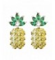 Sterling Two tone Crystal Pineapple Earrings